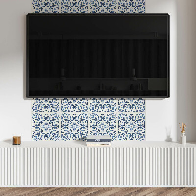 Panneau décoratif mural Un motif floral dans une composition carrelée