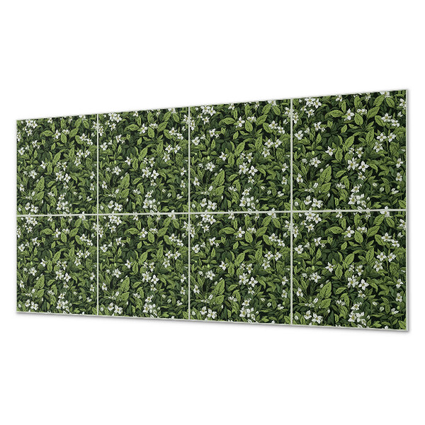 Panneau décoratif mural Composition florale avec des feuilles