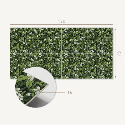 Panneau décoratif mural Composition florale avec des feuilles