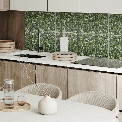 Panneau décoratif mural Composition florale avec des feuilles