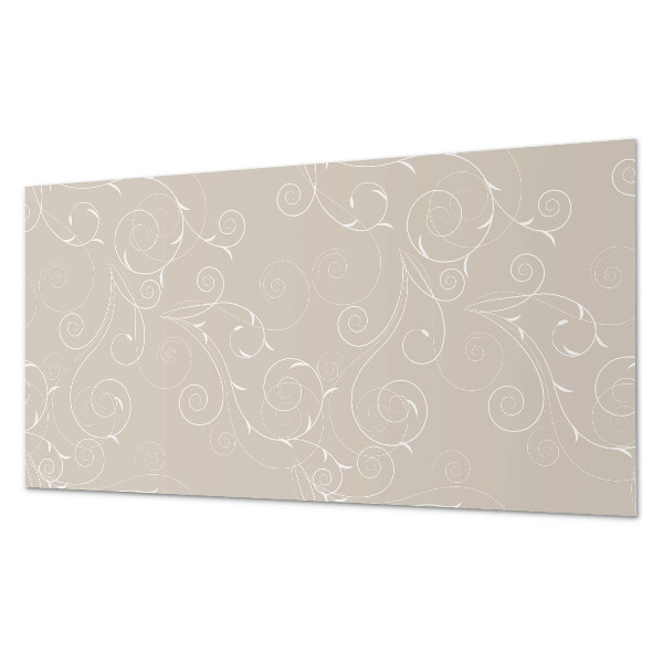 Panneau décoratif mural Motifs subtils en spirale et en feuilles