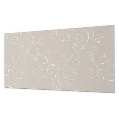 Panneau décoratif mural Motifs subtils en spirale et en feuilles