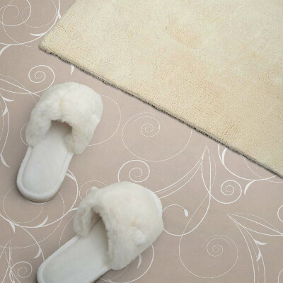 Panneau décoratif mural Motifs subtils en spirale et en feuilles