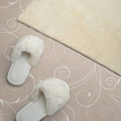 Panneau décoratif mural Motifs subtils en spirale et en feuilles