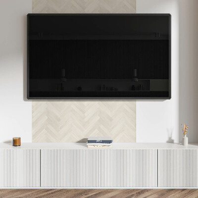 Panneau décoratif mural Motif ? chevrons sur bois