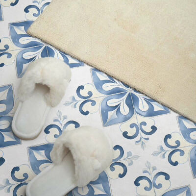 Panneau mural Motif floral sur carrelage