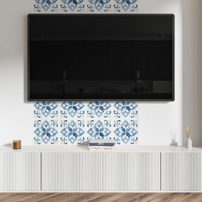 Panneau mural Motif floral sur carrelage