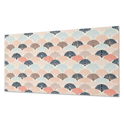 Panneau mural Vagues avec un motif en éventail