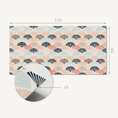 Panneau mural Vagues avec un motif en éventail