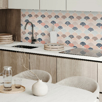 Panneau mural Vagues avec un motif en éventail