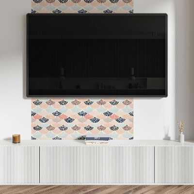 Panneau mural Vagues avec un motif en éventail