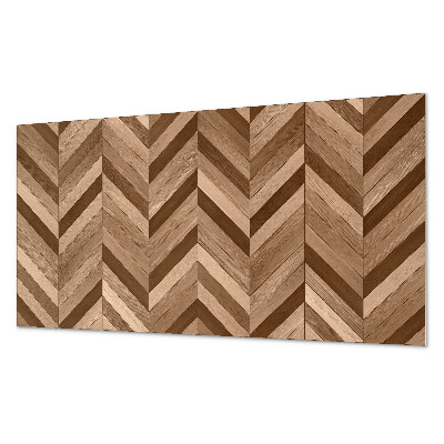 Rev?tement mural Motif ? chevrons avec accent en bois