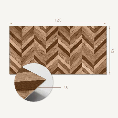 Rev?tement mural Motif ? chevrons avec accent en bois