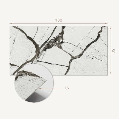 Panneau décoratif mural Motif en marbre aux veines prononcées