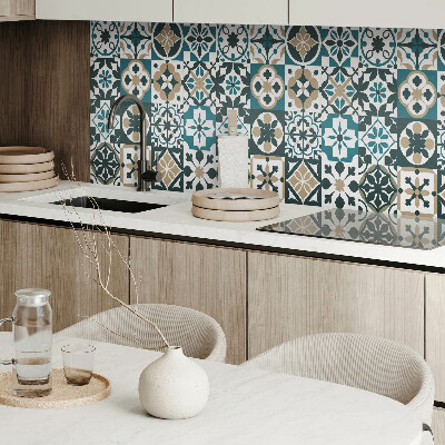 Panneau mural Motifs carrelés dans un agencement harmonieux