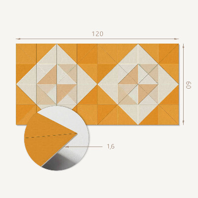 Panneau mural Un motif en losange sous une forme géométrique