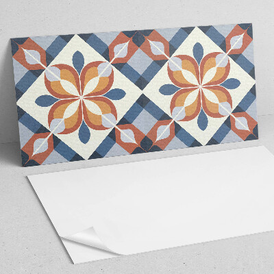 Panneau mural Motif floral dans un style géométrique