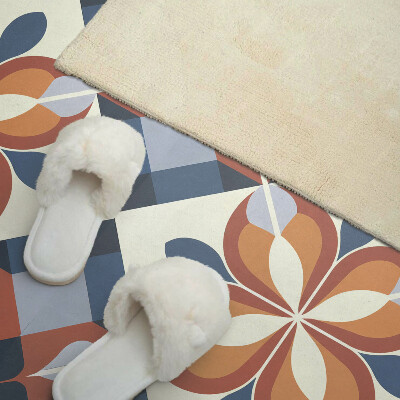 Panneau mural Motif floral dans un style géométrique