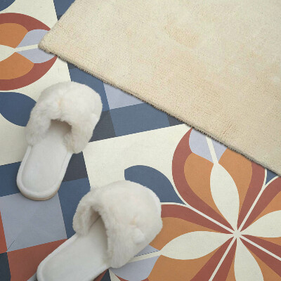 Panneau mural Motif floral dans un style géométrique