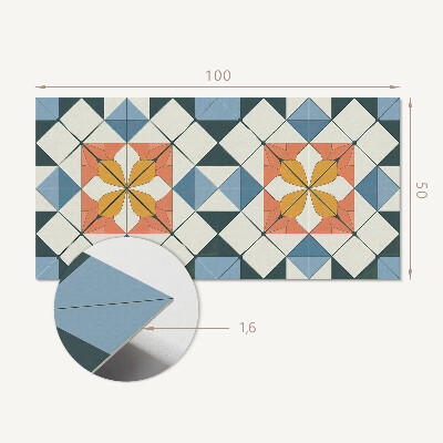 Rev?tement mural Motif floral aux formes géométriques