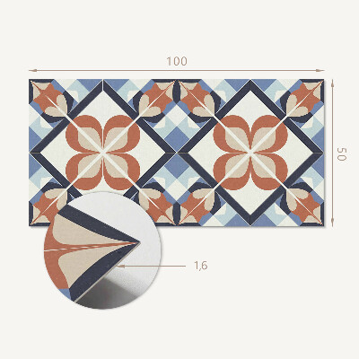 Panneau décoratif mural Motif floral aux formes symétriques