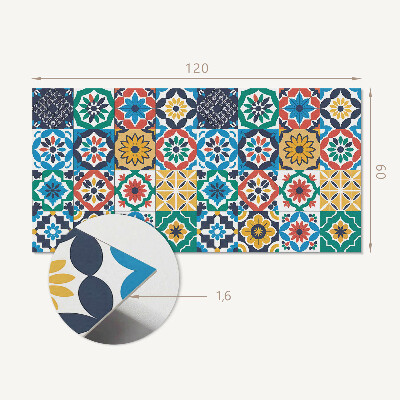 Panneau décoratif mural Motifs de mosa?que dans un arrangement harmonieux