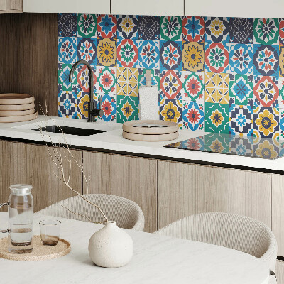 Panneau décoratif mural Motifs de mosa?que dans un arrangement harmonieux