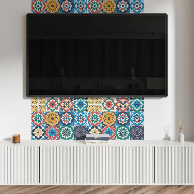 Panneau décoratif mural Motifs de mosa?que dans un arrangement harmonieux