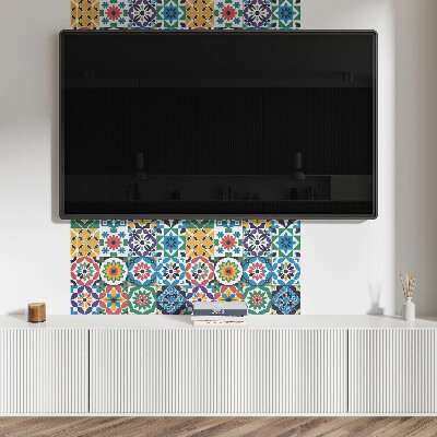 Rev?tement mural Grilles de mosa?que dans un style graphique