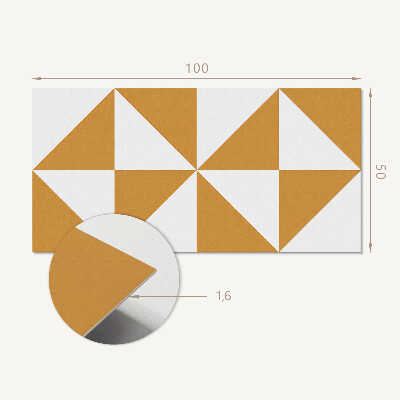 Panneau décoratif mural Motifs triangulaires dans des cadres carrés