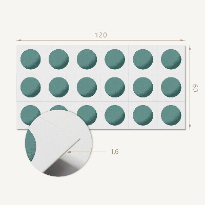 Panneau mural Cercles géométriques dans une grille