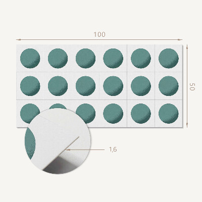 Panneau mural Cercles géométriques dans une grille