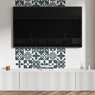 Panneau mural Motifs géométriques dans les carreaux