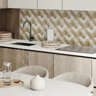 Panneau décoratif mural Formes terreuses dans un style géométrique