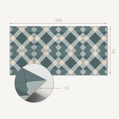 Panneau mural Motif losange de style géométrique