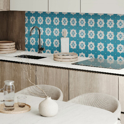 Panneau mural Motif floral aux formes géométriques