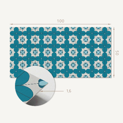 Panneau mural Motif floral aux formes géométriques
