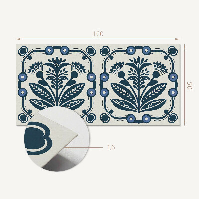 Panneau mural Motif floral avec des feuilles vertes