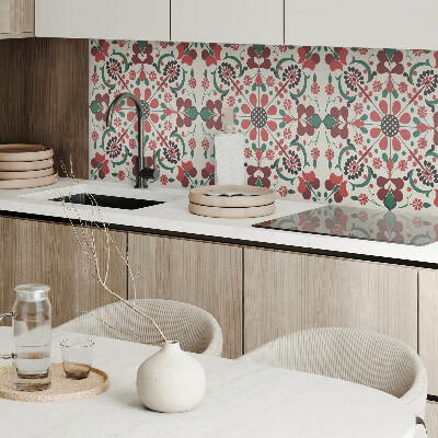 Panneau mural Harmonie florale dans un style symétrique