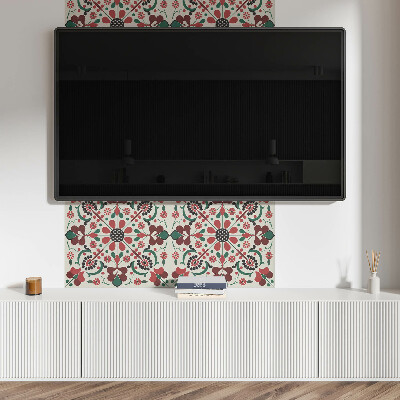 Panneau mural Harmonie florale dans un style symétrique