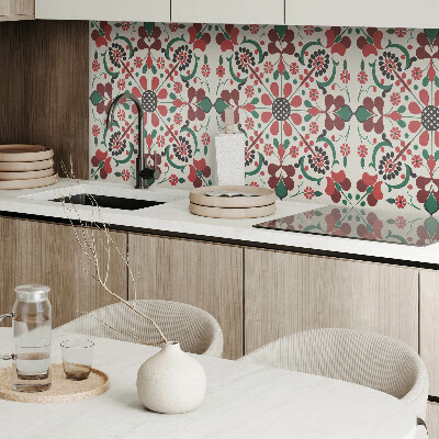 Panneau mural Harmonie florale dans un style symétrique