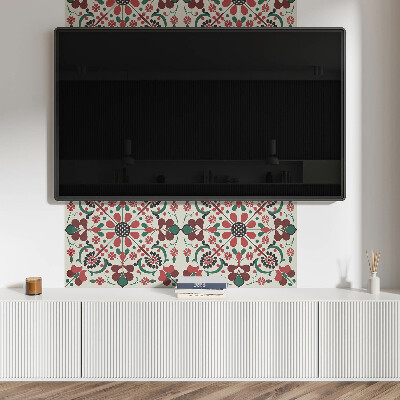 Panneau mural Harmonie florale dans un style symétrique