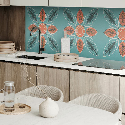 Panneau mural Motif floral avec des feuilles vertes