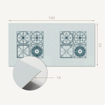 Panneau décoratif mural Motifs carrelés dans un style géométrique