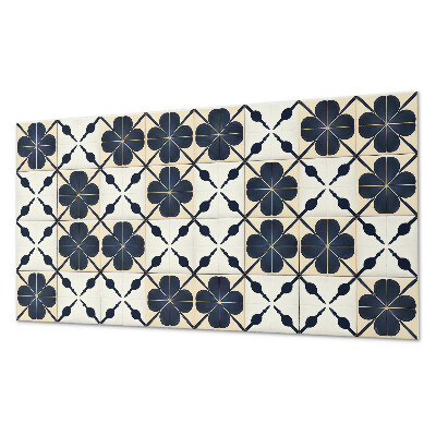 Panneau mural Motif floral sur fond uni