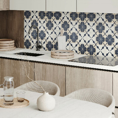 Panneau mural Motif floral sur fond uni