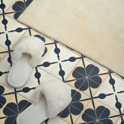 Panneau mural Motif floral sur fond uni