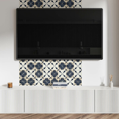 Panneau mural Motif floral sur fond uni