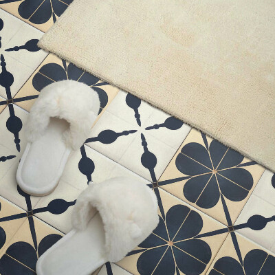 Panneau mural Motif floral sur fond uni