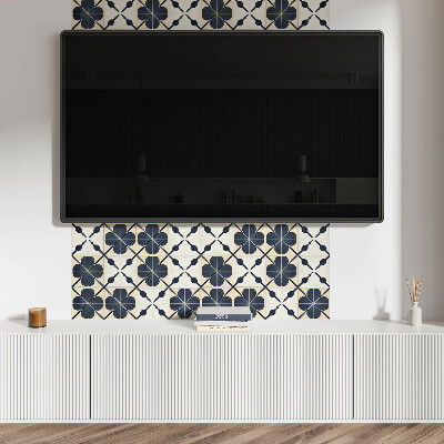 Panneau mural Motif floral sur fond uni